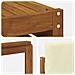 Set divani 7 pcs Naturale e Crema Legno di Acacia Massello - Foto miniatura 8