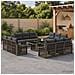 Set Divano da Giardino 13 pz Grigio e Grigio Scuro polyrattan - Foto miniatura 4