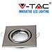Porta Faretti Led Gu10 Incasso Orientabile Quadrato Nickel Satinato Vt-7227 Sq 3473 Con Portalampada - Foto miniatura 1