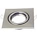 Porta Faretti Led Gu10 Incasso Orientabile Quadrato Nickel Satinato Vt-7227 Sq 3473 Con Portalampada - Foto miniatura 2