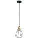 Lampadario Elga Con Paralume A Gabbia - Foto miniatura 1