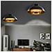 Lampadari 2 pz Nero e Oro Semi-Sferici E27 - Foto miniatura 1