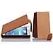 Custodia Compatibile Con Samsung Galaxy Mega 5.8 In Marrone Cioccolata - Coperchio Protettivo In Design Flip Realizzato In Similpelle Testurizzata - Foto miniatura 4