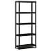 Keter 9509000 Scaffale Con Ripiani Pieni Nero, 75x32x176 Cm - Foto miniatura 1