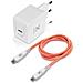 Caricabatterie Usb Type C Power Delivery 18w + Cavo Usb-c - Bianco - Foto miniatura 4