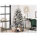 Albero Di Natale Artificiale Ricoperto Di Neve 180 Cm Bianco Foraker - Foto miniatura 2