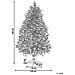 Albero Di Natale Artificiale Ricoperto Di Neve 180 Cm Bianco Foraker - Foto miniatura 5