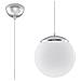 Sospensione Globo 1 Luce Bianco, Cromo, E27 - Foto miniatura 6