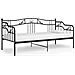 Divano Letto Telaio Nero In Metallo 90x200 Cm - Foto miniatura 2
