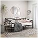 Divano Letto Telaio Nero In Metallo 90x200 Cm - Foto miniatura 1
