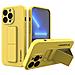 Kickstand Case Custodia Cover Protettiva Per Iphone 13 Giallo - Foto miniatura 1