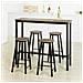 Set 5 Tavolo Con 4 Sgabelli,bancone Bar Tavolo Bar Con Sgabelli Penisola Cucina Ogt22-sch - Foto miniatura 6