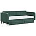 Divano Letto Estraibile Cassetti Verde Scuro 90x200cm Velluto - Foto miniatura 5