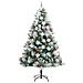 Albero Natale Artificiale Incernierato Con Pigne E Bacche 240cm - Foto miniatura 5