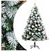 Albero Natale Artificiale Incernierato Con Pigne E Bacche 240cm - Foto miniatura 1