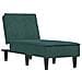 Chaise Longue In Velluto Verde Scuro - Foto miniatura 2