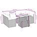 Set Divani Da Giardino 7 Pz Con Cuscini Beige In Polyrattan - Foto miniatura 2
