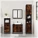 Set Mobili Da Bagno 3 Pz Rovere Fumo In Legno Multistrato - Foto miniatura 3