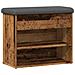Scarpiera Legno Antico 62x32x50 Cm In Legno Multistrato - Foto miniatura 2