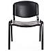 Set Di 6 Sedie Per Sala Attesa Ufficio Studio Conferenze Riunione Ospite  Impilabili In Plastica Nera - Foto miniatura 2