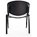 Set Di 6 Sedie Per Sala Attesa Ufficio Studio Conferenze Riunione Ospite  Impilabili In Plastica Nera - Foto miniatura 3