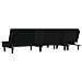 Divano Letto a L Nero 255x140x70 cm in Velluto - Foto miniatura 6
