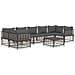 Set Divani da Giardino 8 pz con Cuscini Antracite in Polyrattan - Foto miniatura 1