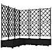Fioriera da Giardino con Trellis 5 pcs Nera 120x120x125.5 cm - Foto miniatura 1