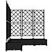 Fioriera da Giardino con Trellis 5 pcs Nera 120x120x125.5 cm - Foto miniatura 5