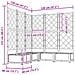 Fioriera da Giardino con Trellis 5 pcs Nera 120x120x125.5 cm - Foto miniatura 8