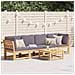 Set Salotto da Giardino 4pz con Cuscini Legno Massello Acacia - Foto miniatura 2
