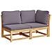 Set Salotto da Giardino 4pz con Cuscini Legno Massello Acacia - Foto miniatura 4