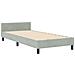 Struttura Letto Grigio Chiaro 100x200 cm in Velluto - Foto miniatura 3