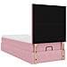 Struttura Letto Pouf con Materassi Rosa 100x200 cm Velluto - Foto miniatura 9
