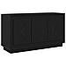 Sideboard Nero Rovere 102x35x55 cm Legno ingegnerizzato - Foto miniatura 1