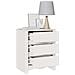"Comodino  ""DRAMMEN"" Bianco 45x35x56 cm in Legno solidale di Pino" - Foto miniatura 3