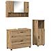 Set di mobili per il bagno con porta 3 pcs rovere artigianale - Foto miniatura 1