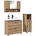 Set di mobili per il bagno con porta 3 pcs rovere artigianale - Foto miniatura 3