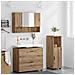 Set di mobili per il bagno con porta 3 pcs rovere artigianale - Foto miniatura 4