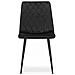 Sedia TURIN - Sedie da pranzo ergonomiche in velluto nero x2 - Foto miniatura 3