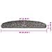Tappetini per scale 20 pz 65x21x4 cm Grigio Semicircolari Grandi - Foto miniatura 8