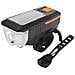 Faro Per Bicicletta Multifunzione Con Clacson Da 120 Db Ricaricabile Usb / Solare - Foto miniatura 1