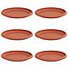 Vassoio Rotondo per Fiori 6 pcs Rosso Mattone Ø 19 x 2 cm - Foto miniatura 1