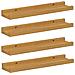 Scaffale da parete 4 pcs Beige 40 x 9 x 3 cm Legno multistrato - Foto miniatura 1