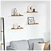 Scaffale da parete 4 pcs Beige 40 x 9 x 3 cm Legno multistrato - Foto miniatura 2