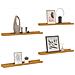 Scaffale da parete 4 pcs Beige 40 x 9 x 3 cm Legno multistrato - Foto miniatura 3