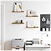 Scaffale da parete 4 pcs Beige 40 x 9 x 3 cm Legno multistrato - Foto miniatura 4