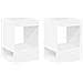 Tavolino 2 pcs Bianco 40 x 40 x 56 cm Legno multistrato - Foto miniatura 1