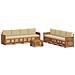 Set divani 9 pcs Naturale e Beige Legno di Acacia Massello - Foto miniatura 1