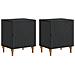 Armadio da Notte 2 pcs Nero 43 x 34,5 x 50 cm - Foto miniatura 1